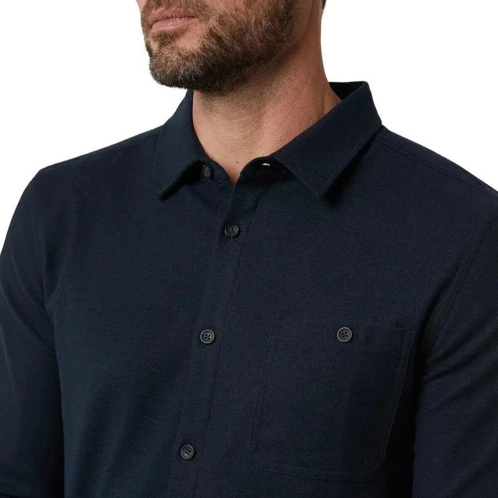 32 Degrees Heat Men's XXL Blue Corduroy Button-Up Shirt  N0271